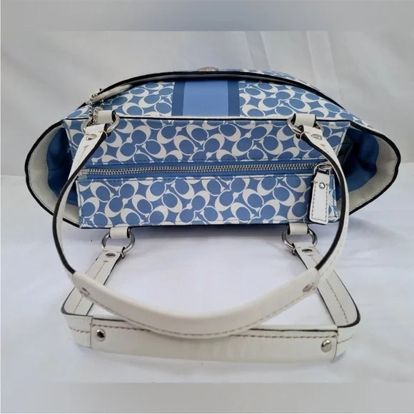 COACH CHELSEA SIGNATURE STRIPE HERITAGE TOTE F15137 - Picture 6 of 12